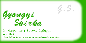 gyongyi spirka business card